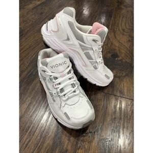 Vionic Walker Women‎ Sneakers Size 6  Leather Orthotic Comfort Shoes